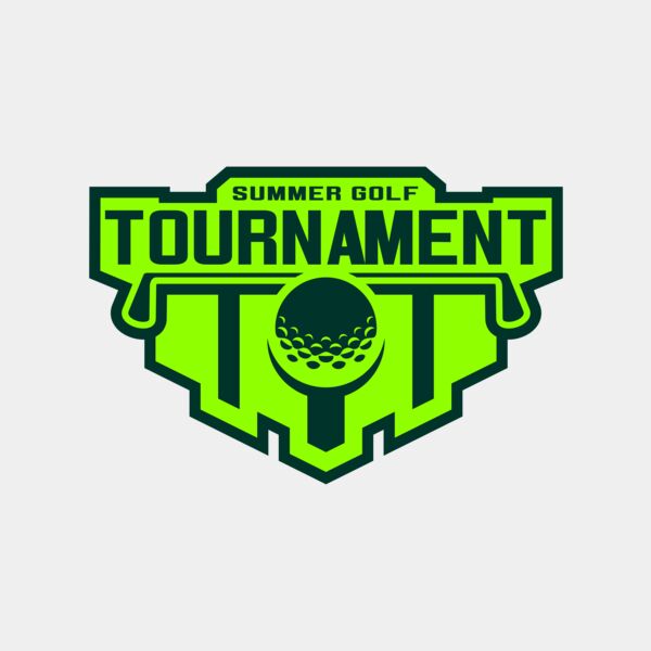 Tournament Summer golf logo template Miniaturansicht