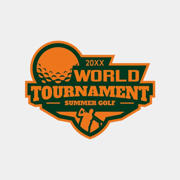 World Tournament Simmer Golf logo template Miniaturansicht