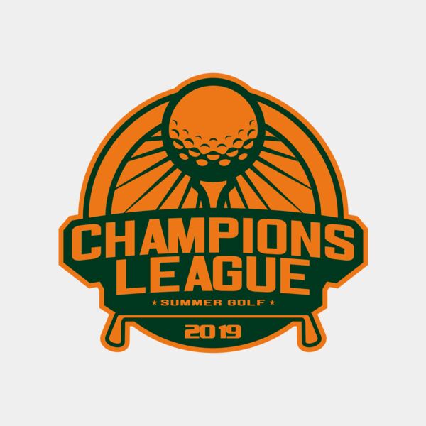 Champions League Summer Golf logo template Miniaturansicht