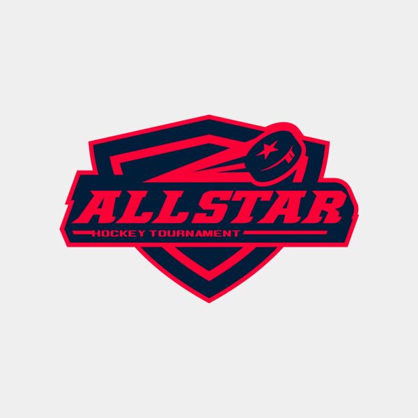 All Star Hockey Tournament logo template Miniaturansicht
