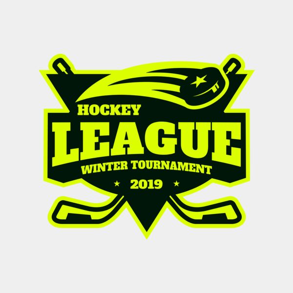 League Hockey Winter Tournament logo template Miniaturansicht