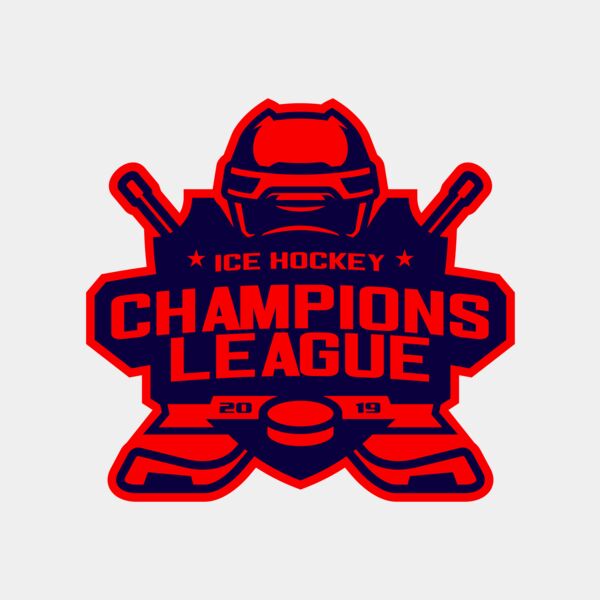Champions League Ice Hockey logo template Miniaturansicht
