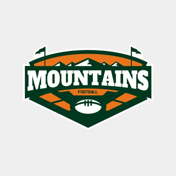 Mountains Football logo template 02 Miniaturansicht