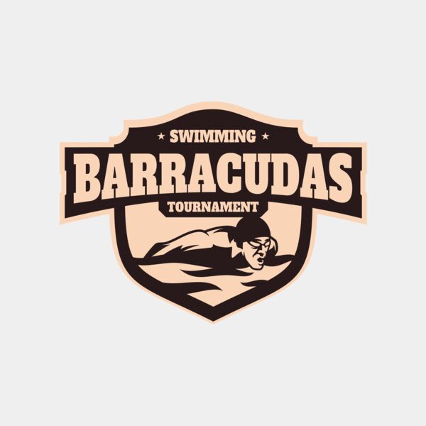 Barracudas Swimming Tournament logo template Miniaturansicht