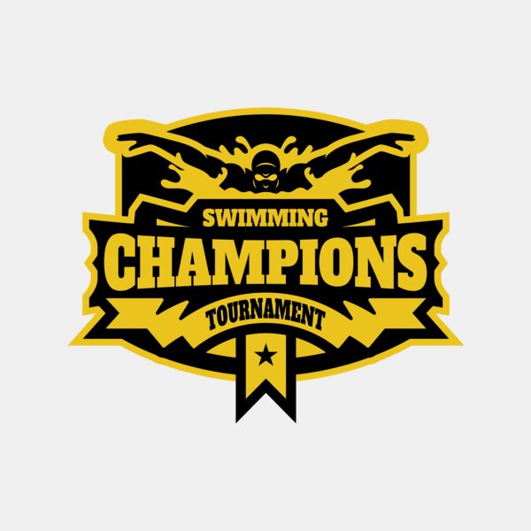 Champions Swimming Tournament logo template Miniaturansicht