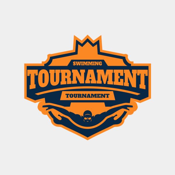 Swimming Tournament logo template Miniaturansicht