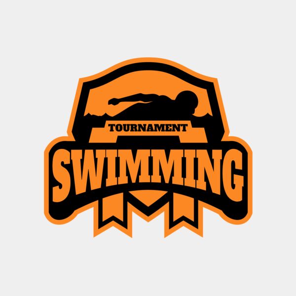 Swimming Tournament logo template 03 Miniaturansicht