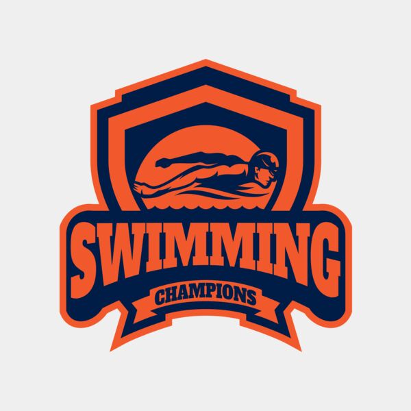 Swimming Champions logo template Miniaturansicht