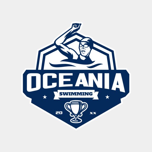 Oceania Swimming logo template Miniaturansicht