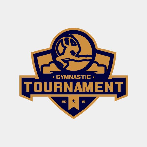 Gymnastic Tournament logo template 02 Miniaturansicht