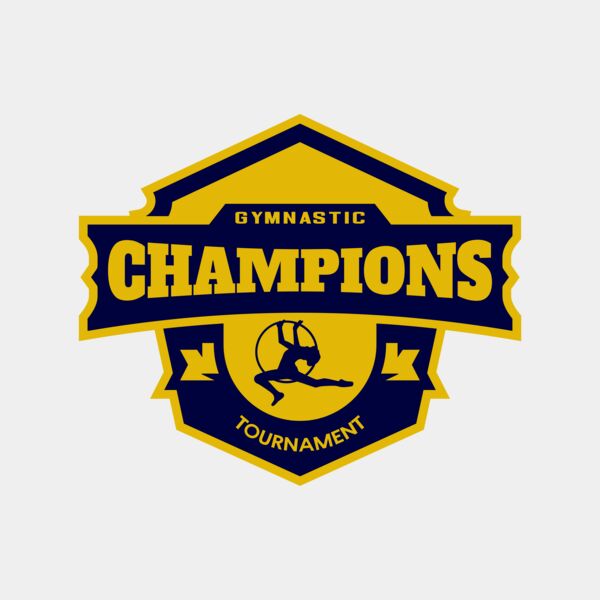 Champions Gymnastic Tournament logo template Miniaturansicht